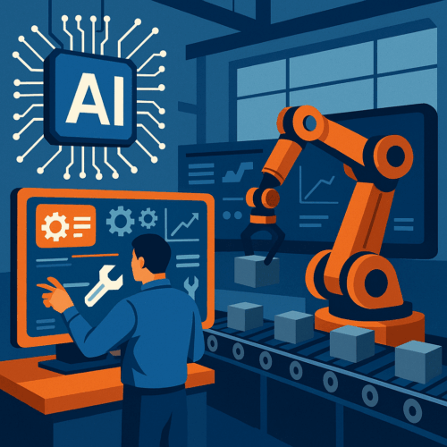 AI-driven manufacturing with robotic automation